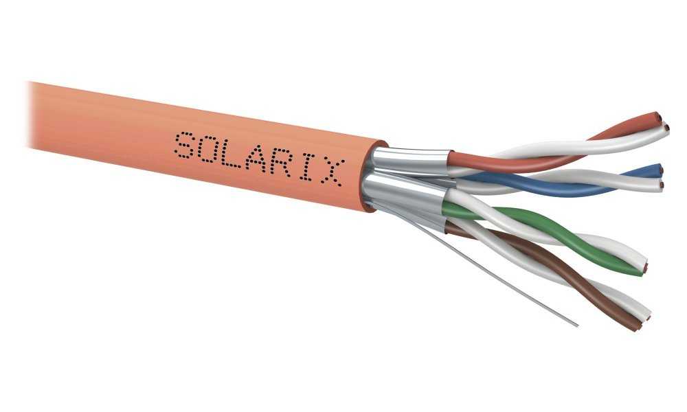 Solarix kabel STP CAT6A LS0HFR B2ca s1 d1 a1 500m/cívka SXKD-6A-STP-LS0HFR-B2ca