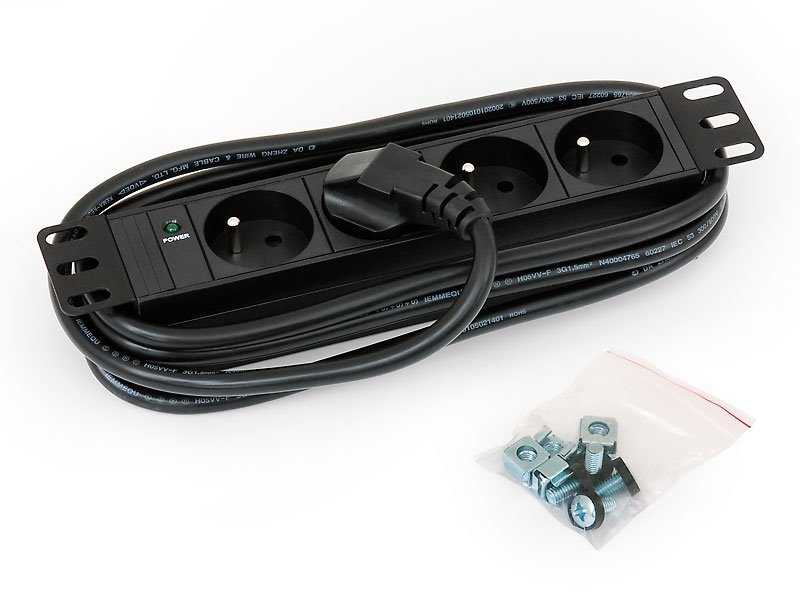 Triton 10´,4xCZ zásuvka,kontrolka,3x1.5mm - 2m kabel CZ-DE, RAL9005