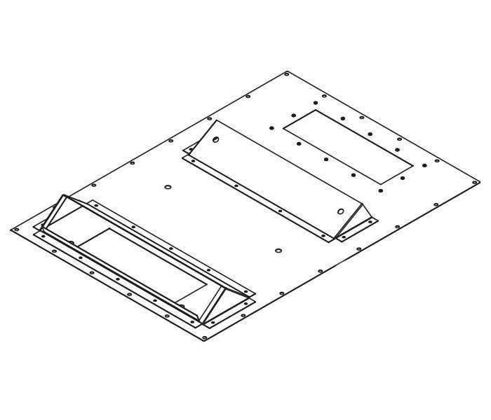 Triton Redukce pro montáž klimatizace X1, X2 600x800 na šířku rozv. II. RAL7035, šedá