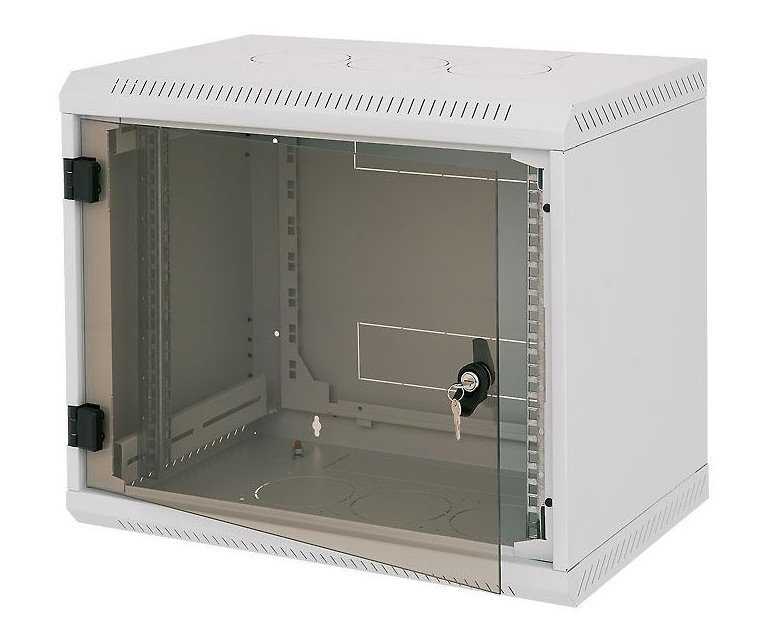 Triton 19´ rozvaděč jednodílný 18U/500mm vylamovací otvor pro ventilátor RAL7035, šedý