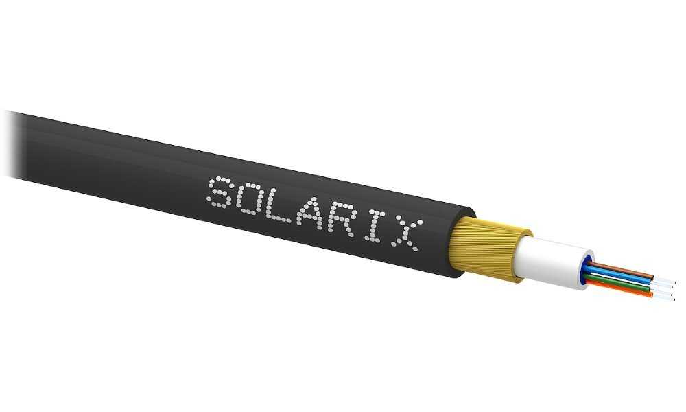 Solarix Zafukovací kabel MINI 04vl 9/125 HDPE Fca černý SXKO-MINI-4-OS-HDPE