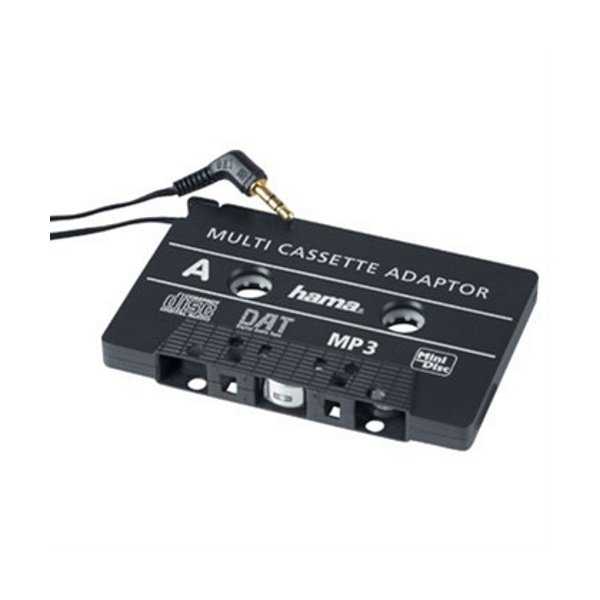 HAMA adaptér pro přehrávání CD/MD/MP3 v kazetovém přehrávači/ 3,5 mm jack/ černý