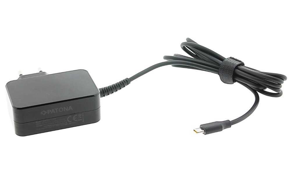 PATONA napájecí adaptér pro tablet PC/Smartphone/ 5V-20V 65W/ konektor USB-C/ černý/ Power delivery