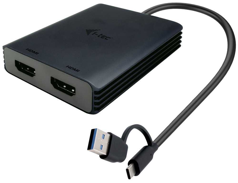 i-tec USB-A/USB-C Dual 4K HDMI video adaptér