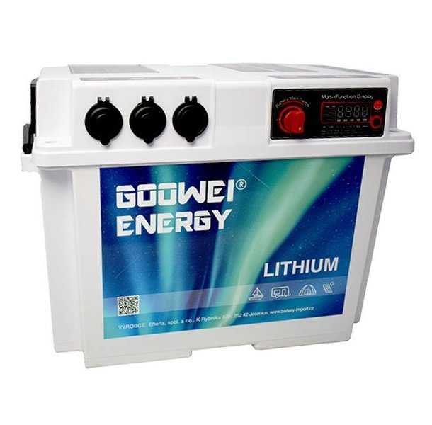 GOOWEI ENERGY BATTERY BOX Lithium GBB120, 120Ah, 12V, střídač 1000W