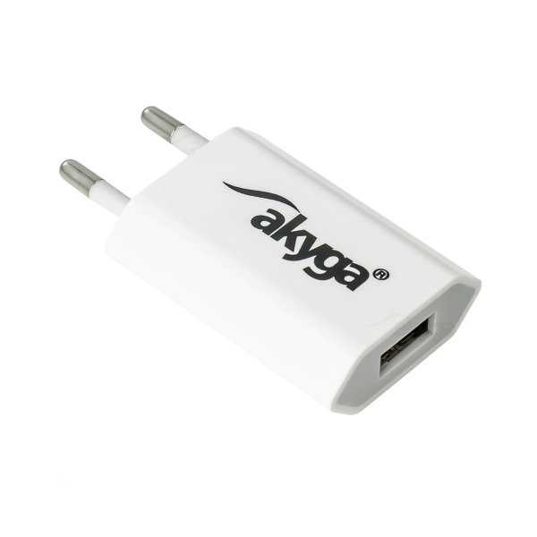 TRX Akyga USB nabíječka 220V/ 5V/ 1A/ bílá