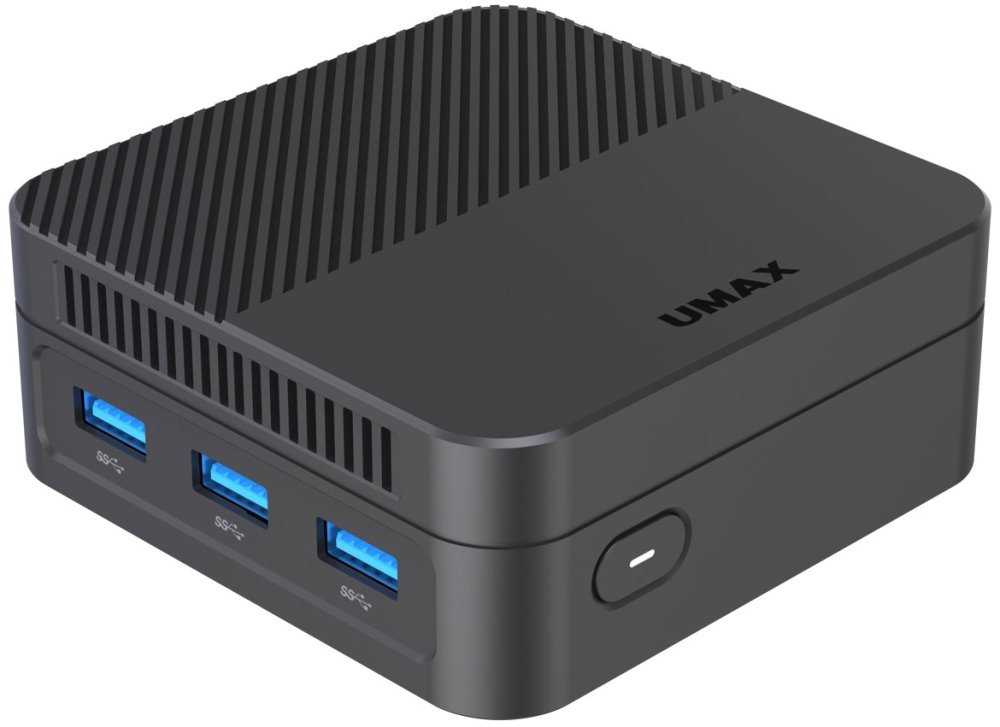 UMAX Mini PC U-Box N10 Plus/ N100/ 8GB/ 128GB SSD/ 2x HDMI/ DP/ 3x USB 3.0/ BT/ Wi-Fi/ 2x LAN/ W11 Pro