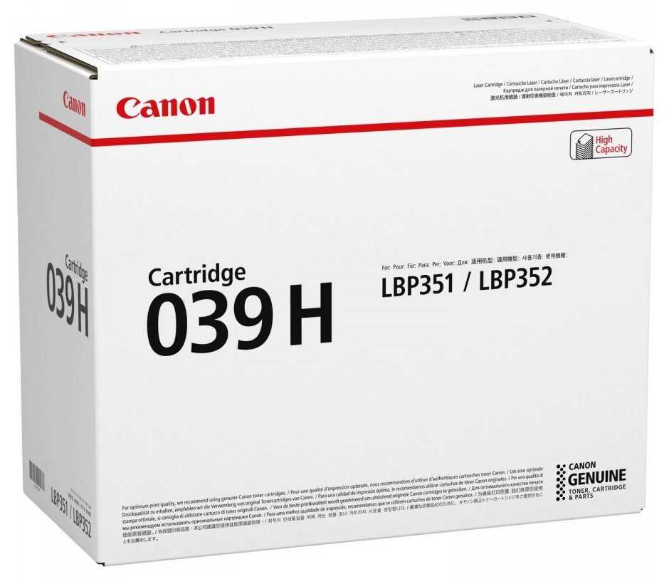 Canon originální toner CRG-039H Černý pro LBP351dn, LBP351x, LBP352dn