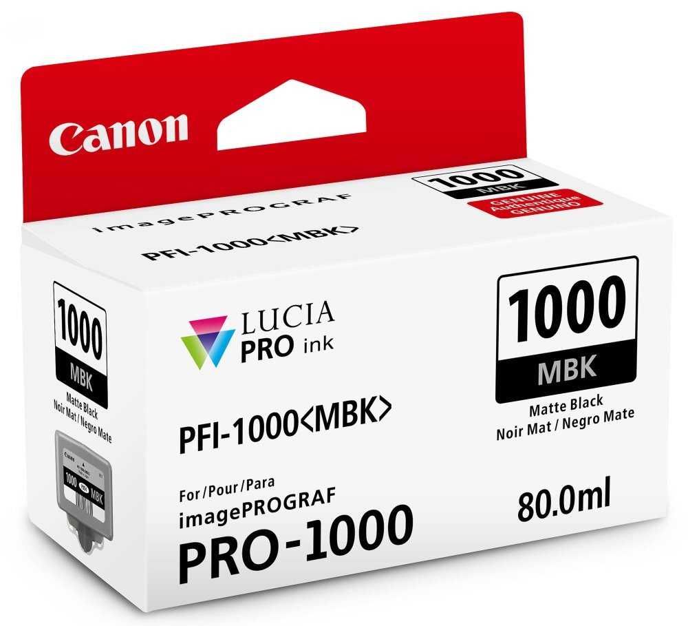 Canon inkoustová náplň PFI-1000 (matná černá, 80ml) pro Canon imagePROGRAF PRO-1000