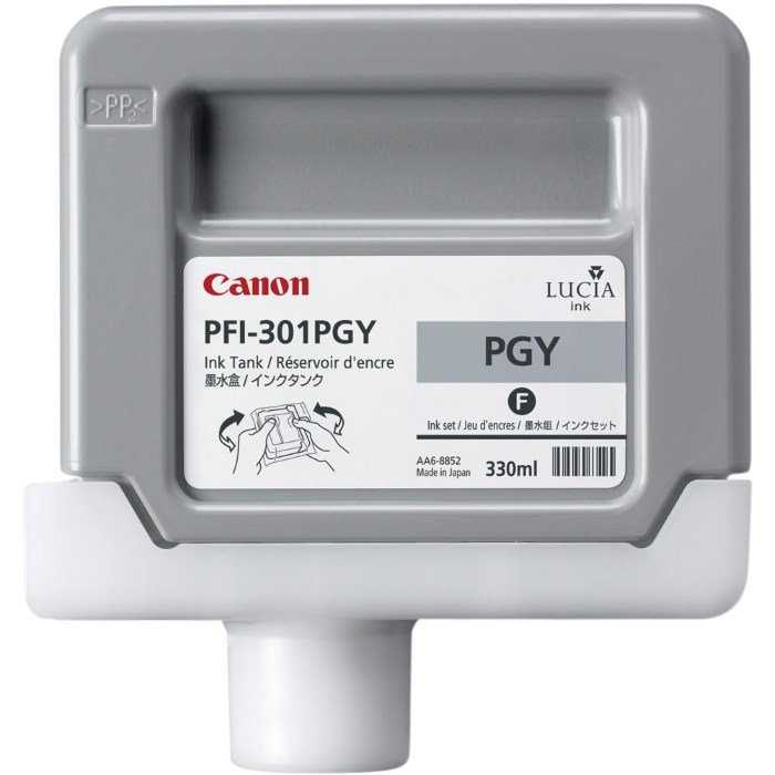 Canon  Zásobník inkoustu PFI-301PGY/ iPF-8000s/ iPF-9000s/ Foto Šedivá