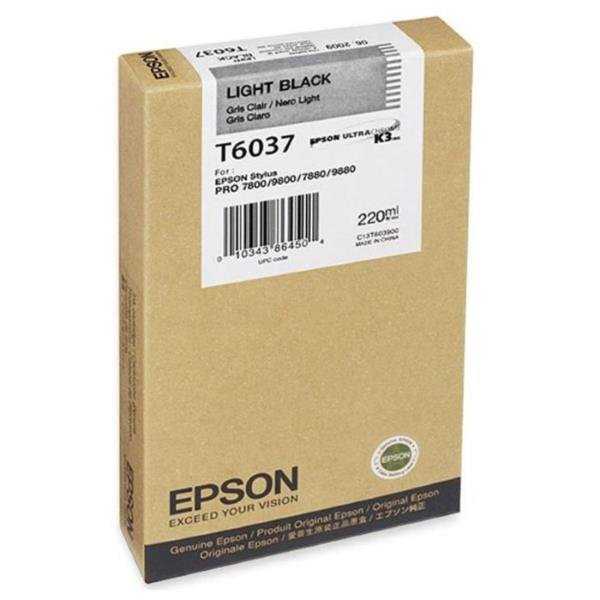 Epson inkoustová náplň/ C13T603700/ StylusPro7800/ 7880/ 9800/ 9880/ Světlá/ 220ml