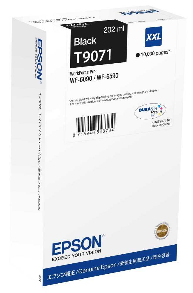 Epson inkoustová náplň/ C13T907140/  WF-6xxx/ XXL Černá