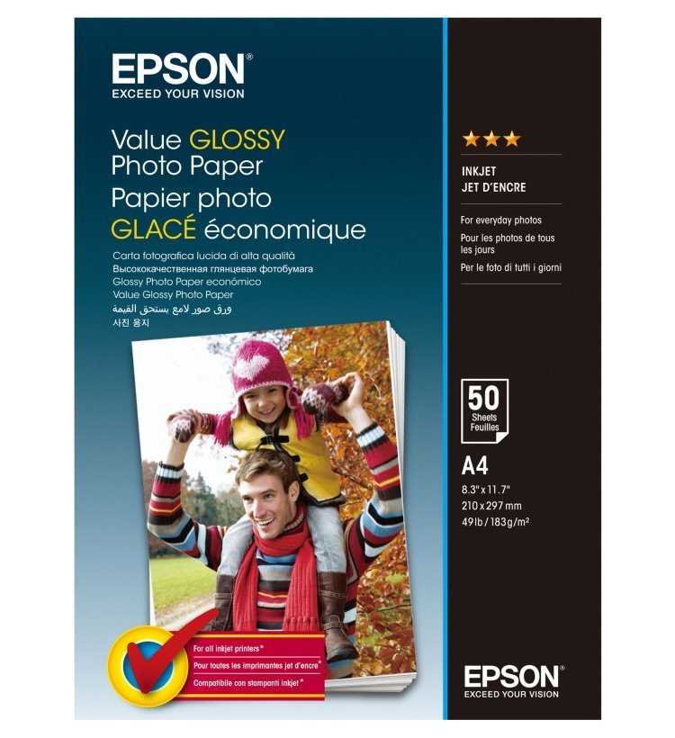 EPSON fotopapír C13S400036/ A4/ Value Glossy Photo Paper / 50ks