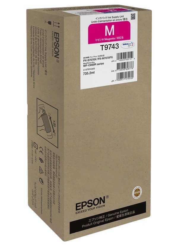 Epson inkoustová náplň/ C13T974300/ WorkForce Pro WF-C869R/ XXL/ purpurová