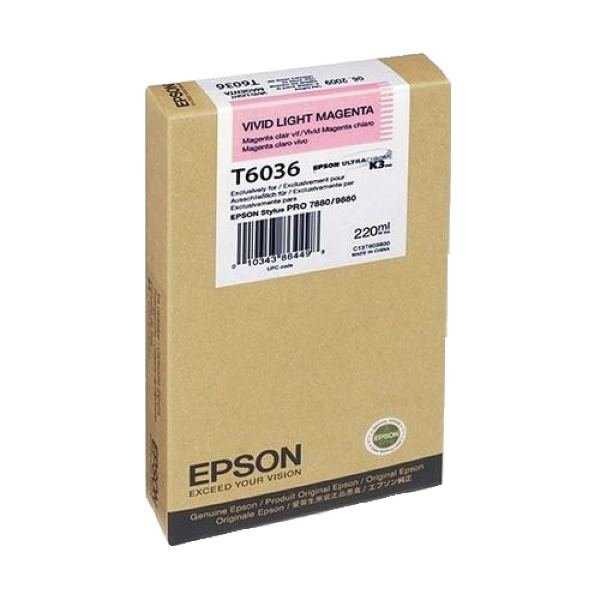 Epson inkoustová náplň/ C13T603600/ 7880/ 9880/ Světlá Vivid Magenta