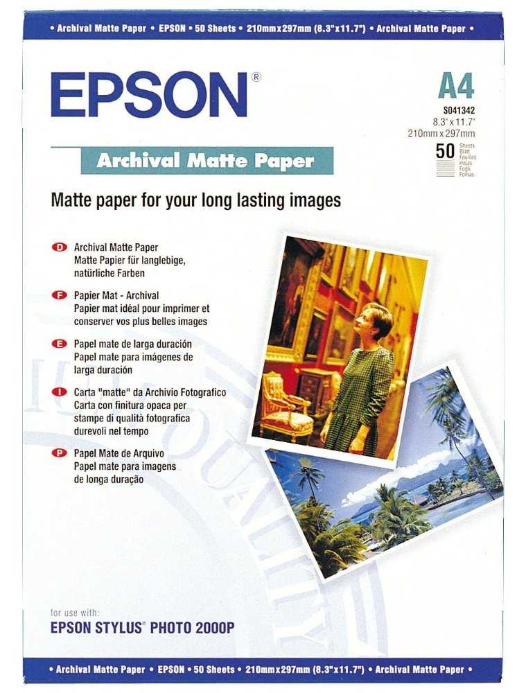 EPSON fotopapír C13S041342/ A4/ Archive matte / 50ks