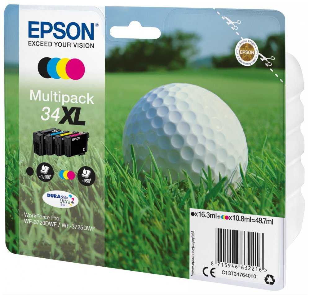 Epson inkoustová náplň/  T3476/ Multipack 34XL DURABrite Ultra Ink/ 4x barvy