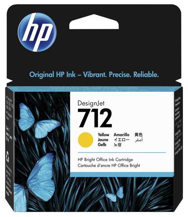 HP 712 Inkoustová náplň žlutá