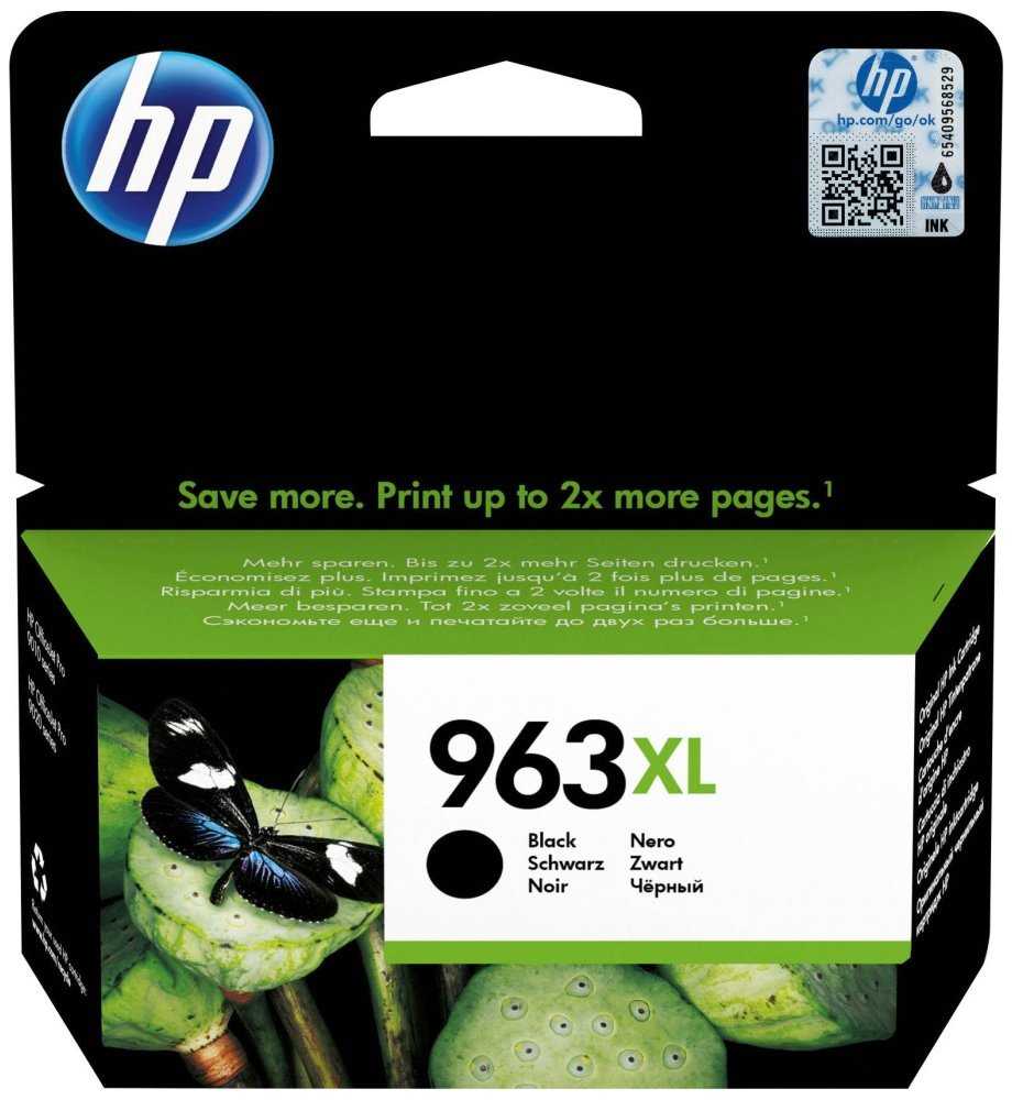 Inkoustová náplň HP 963XL černá (black, 2000p) pro HP OfficeJet Pro 9010, 9013, HP OfficeJet Pro 9020