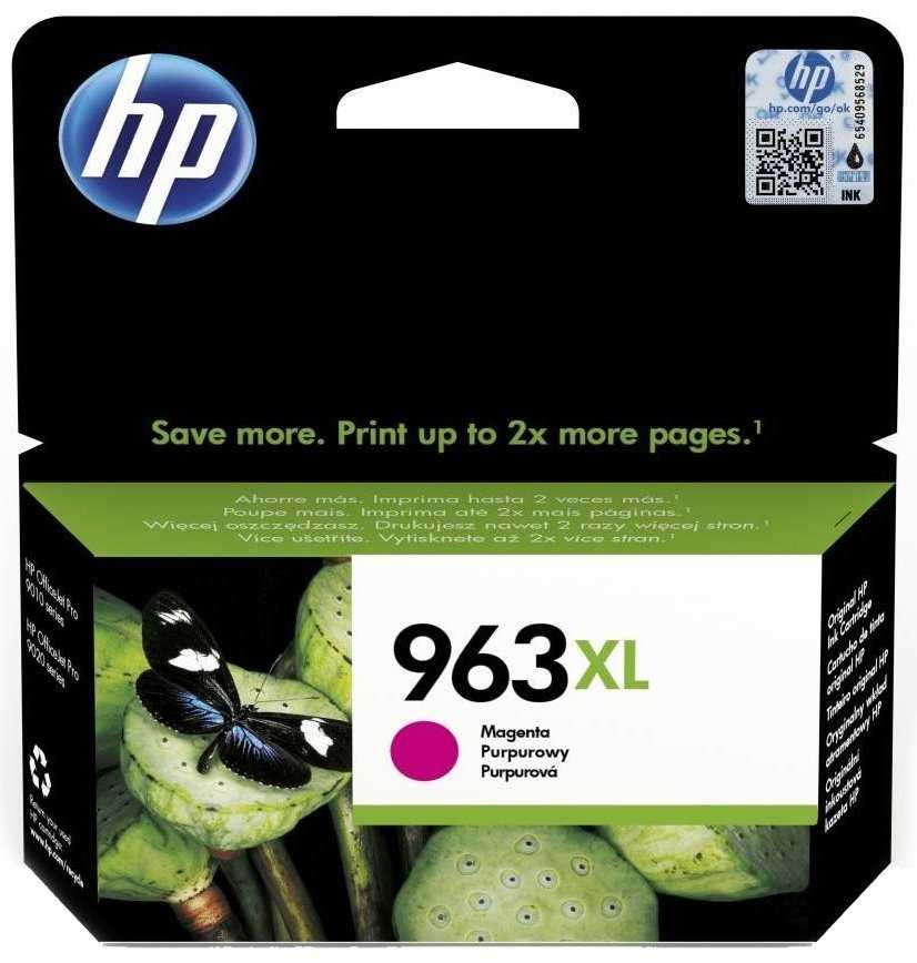 HP Inkoustová náplň 963XL purpurová (magenta, 1600p) pro HP OfficeJet Pro 9010, 9013, HP OfficeJet Pro 9020