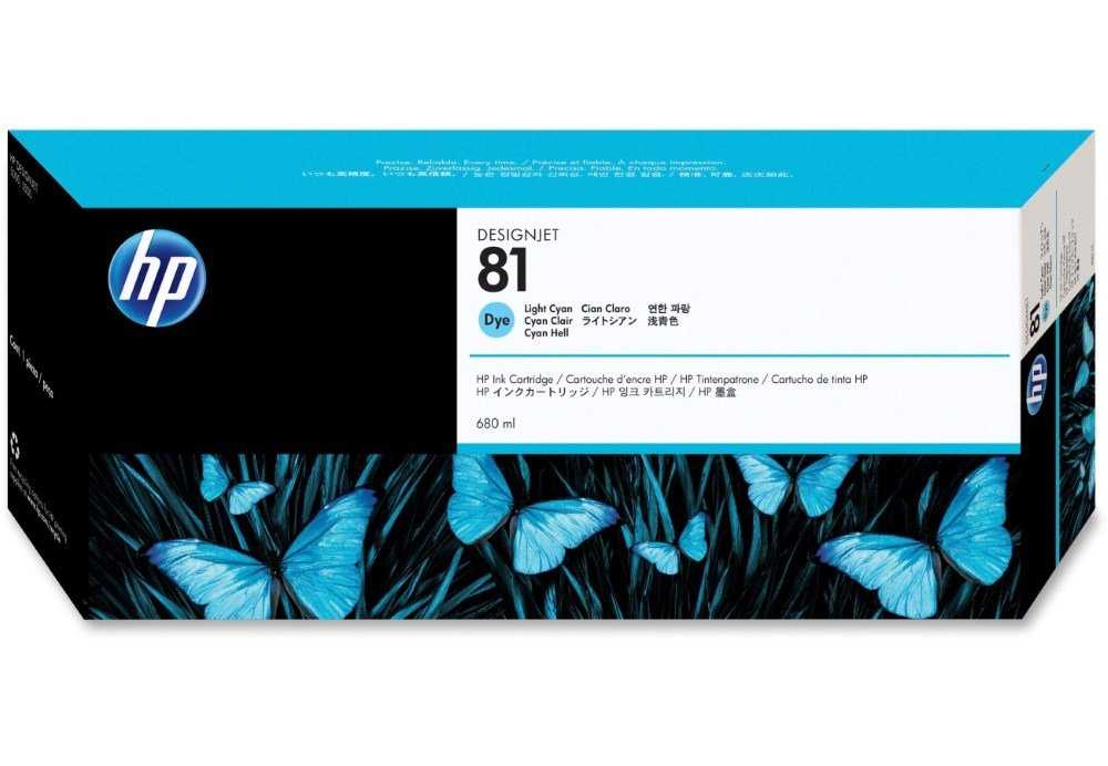 HP (81) C4934A - ink. náplň light cyan, DesignJet 5000 originál