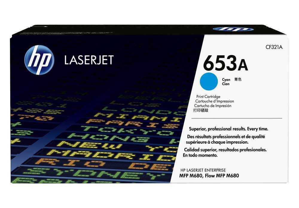 HP 653A Azurová originální tonerová kazeta LaserJet