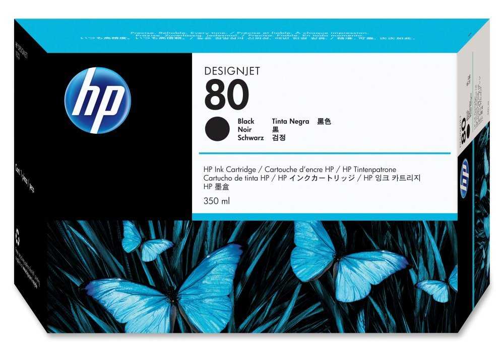 HP 80 Černá inkoustová kazeta, 350 ml