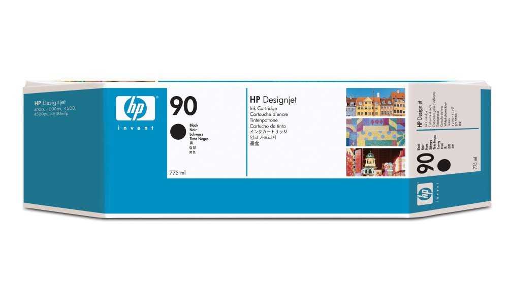 HP 90 Černá inkoustová kazeta DesignJet, 775 ml