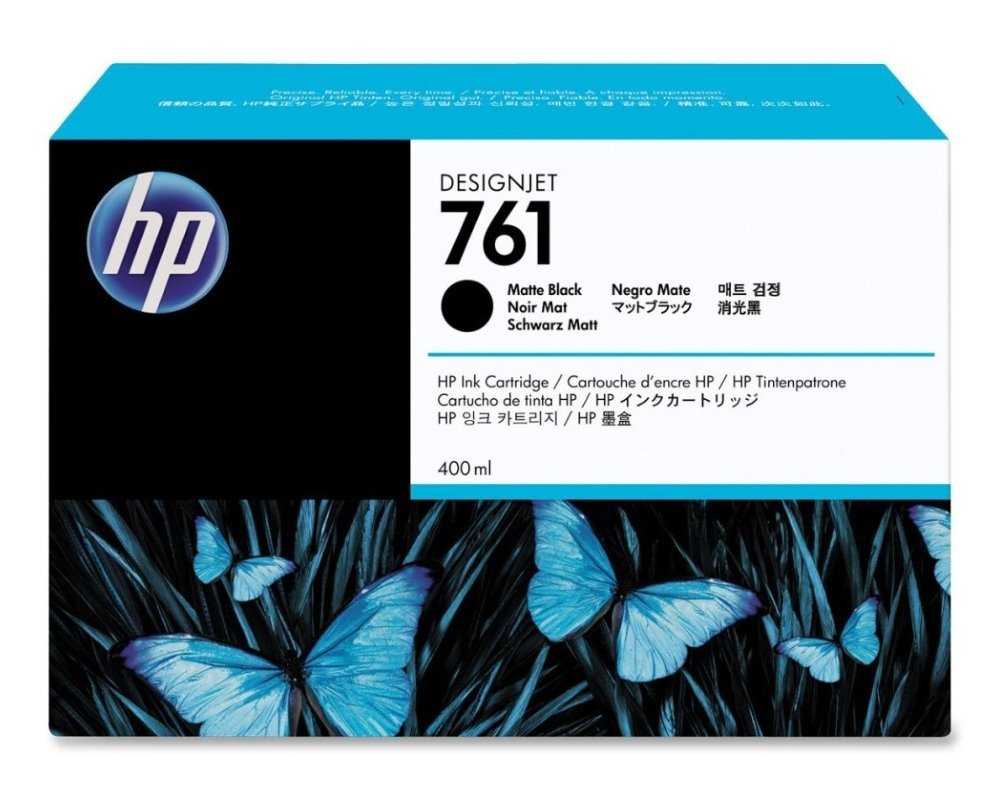 HP 761 Matná Černá inkoustová kazeta DesignJet, 400 ml