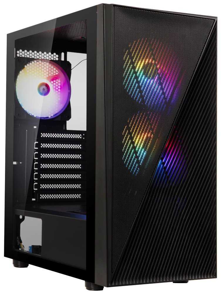 BitFenix skříň Helios / ATX / 3x120mm FRGB fan / 2xUSB 3.0 / USB 2.0 / tvrzené sklo / černá