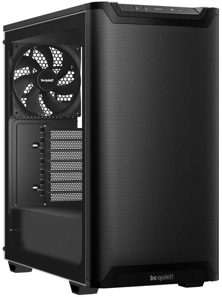 Be quiet! skříň PURE BASE 501 Airflow Window / ATX / 2x140mm fan / USB-C / perforovaný přední panel / tvrzené sklo černá