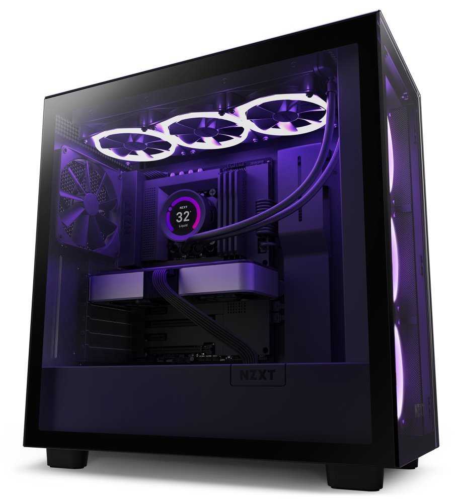 NZXT skříň H7 Elite Edition / ATX / 4x 140mm (3x RGB) fan / USB-C / 2x USB/ proskl. bočnice / proskl. panel / černá