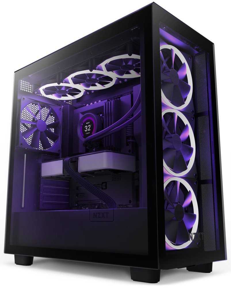 NZXT skříň H7 Elite Edition / ATX / 4x 140mm (3x RGB) fan / USB-C / 2x USB/ proskl. bočnice / proskl. panel / černá