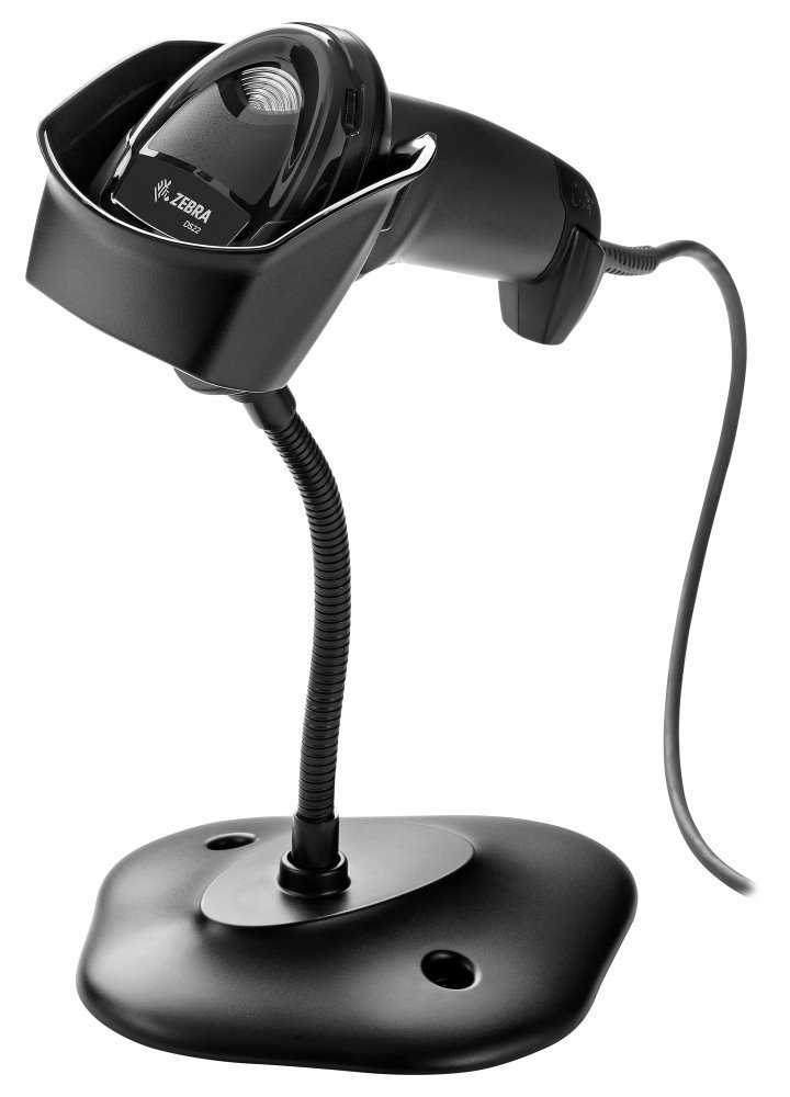 ZEBRA Ruční čtečka čárových kódů DS2208-SR / 1D/2D / BLACK (WITH STAND)/USB KIT