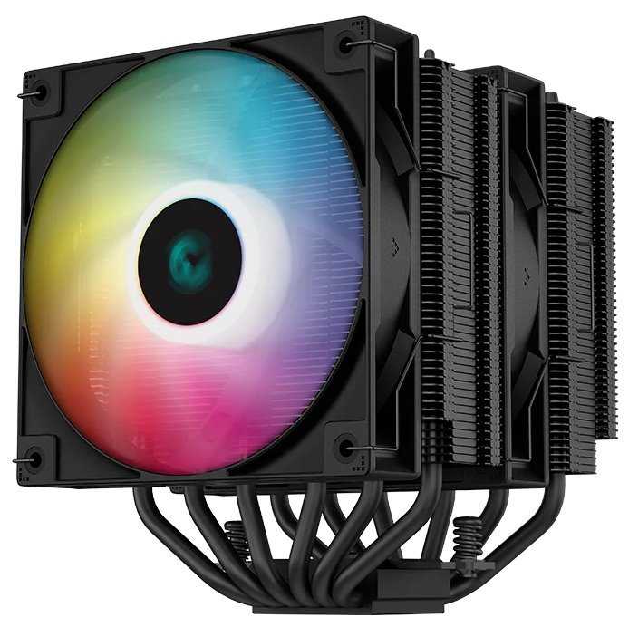 DEEPCOOL chladič AG620 BK ARGB / 2x 120mm fan / 6x heatpipes / PWM / pro Intel i AMD / černý