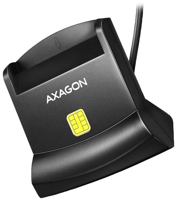 AXAGON čtečka kontaktních smart karet (eObčanka) / CRE-SM4N / USB 2.0 / 1,3m