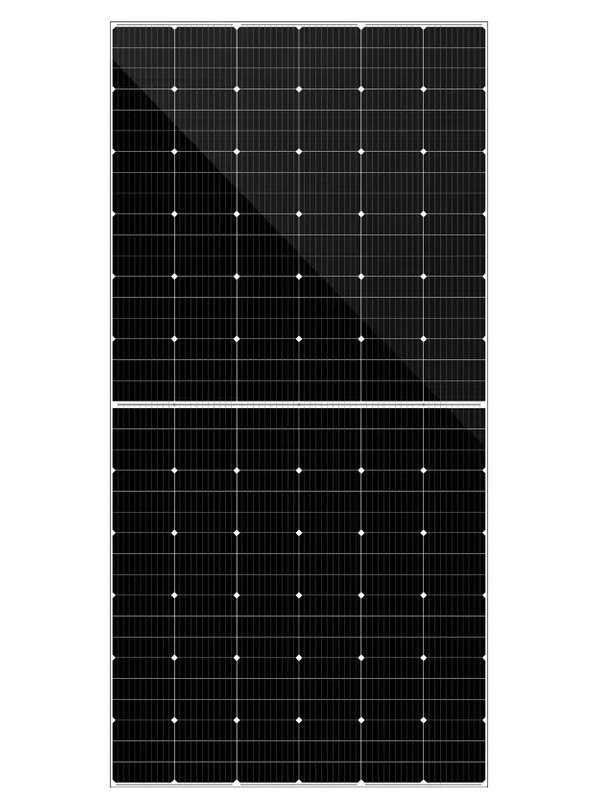 POŠKOZENÉ - DAH SOLAR Solární panel DHM-T72X10/FS(BW)-555W, 63,2V, 1/3cut - nejlepší účinnost 21,48% - černý rám