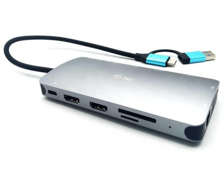 i-tec dokovací stanice USB 3.0/ USB-C/ TB/ USB-C 3.2/ 4x USB-A/ 2x HDMI/ VGA/ LAN/ micro SD/SD/ PD 100W