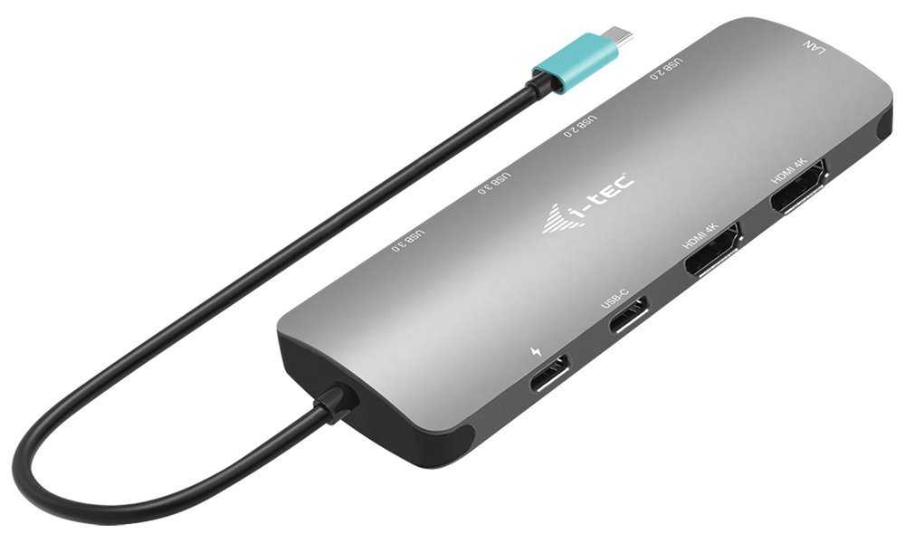 i-tec dokovací stanice USB-C Metal Nano/ 2x USB 3.2/ 2x USB 2.0/ 2x HDMI/ LAN/ Power Delivery 100W