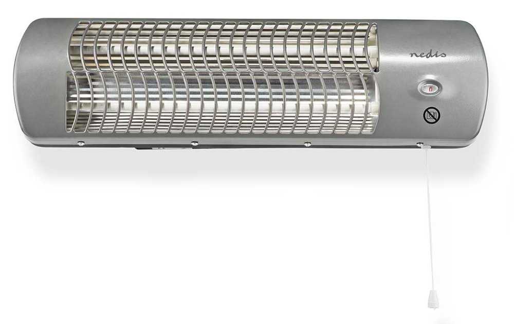 NEDIS koupelnový ohřívač/ spotřeba 1200 W/ nastavitelný termostat/ 2 tepelné Rrežimy/ X4/ šedý