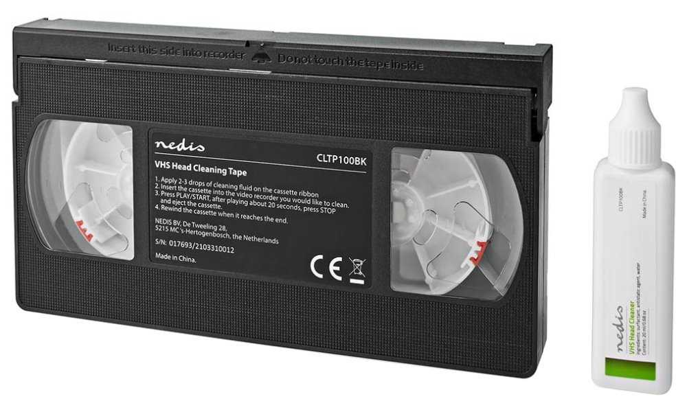 NEDIS čistič hlav VHS kazet/ 20 ml/ černý