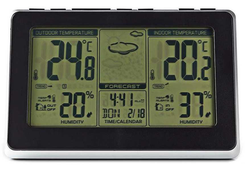 NEDIS meteostanice WEST400B/ vnitřní a venkovní/ digitální/ bezdrátový senzoru počasí/ předpověď počasí/ čas/ LED/ budík