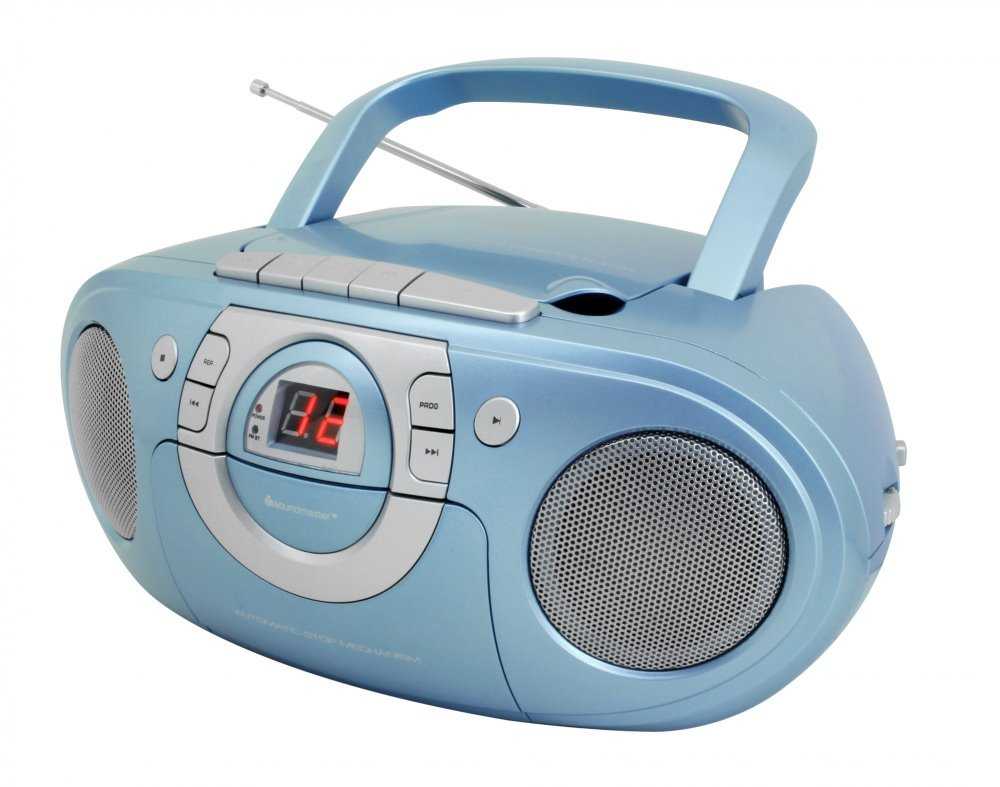 Soundmaster SCD5100BL/ CD přehrávač/ Přehrávač Kazet/ FM rádio/ Modrý