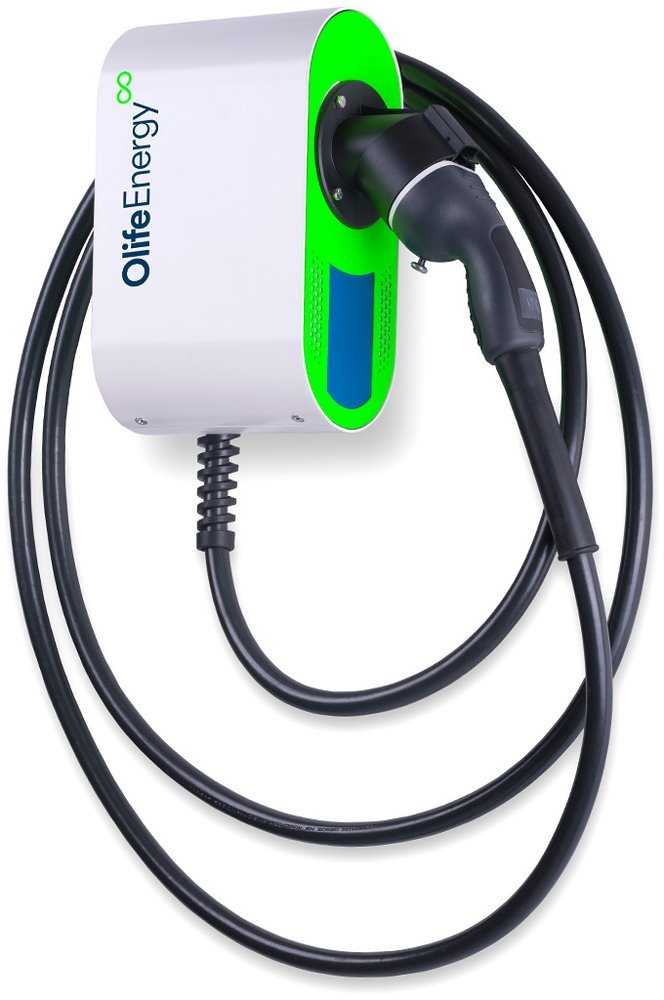 OlifeEnergy EV nabíječ elektromobilů BASE AC 22kW, Wallbox, Type2, rovný kabel, RFID, automód