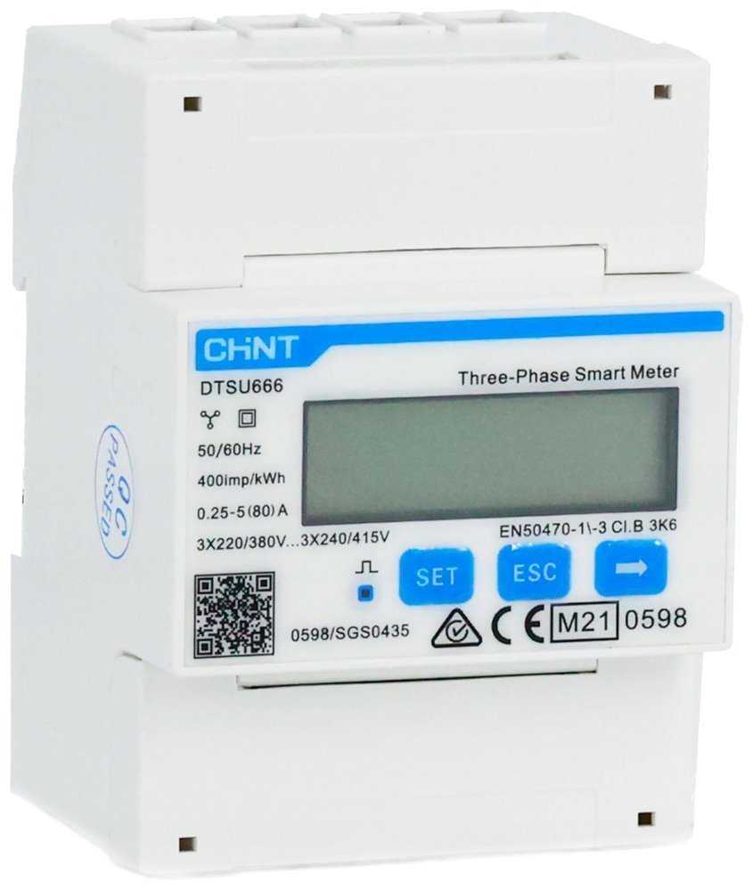 Chint Smartmeter DTSU666 / Třifázový / pro měníče Solax