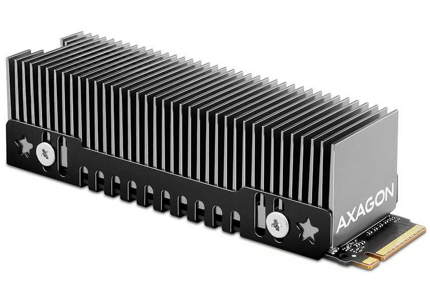 AXAGON hliníkový pasivní chladič pro M.2/NVMe SSD / CLR-M2XT / 2280 / výška chladiče 24mm