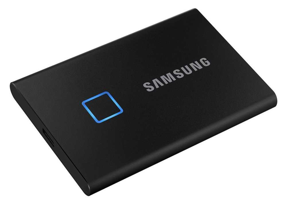 SAMSUNG Portable SSD T7 Touch 1TB / USB 3.2 Gen 2 / USB-C / Externí / Černý