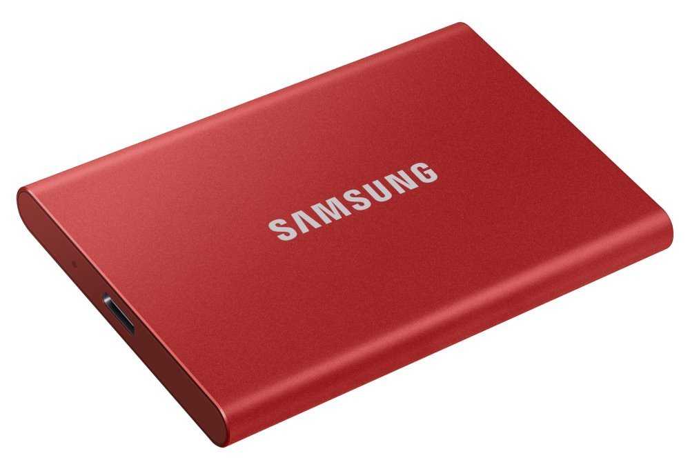 SAMSUNG Portable SSD T7 500GB / USB 3.2 Gen 2 / USB-C / Externí / Červená