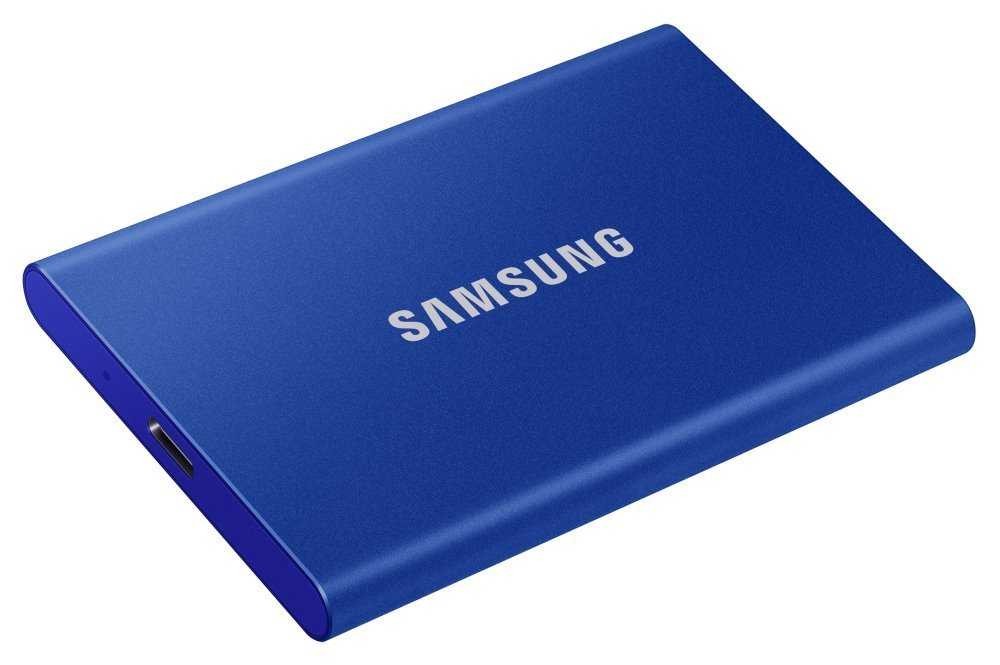 SAMSUNG Portable SSD T7 1TB / USB 3.2 Gen 2 / USB-C / Externí / Modrá