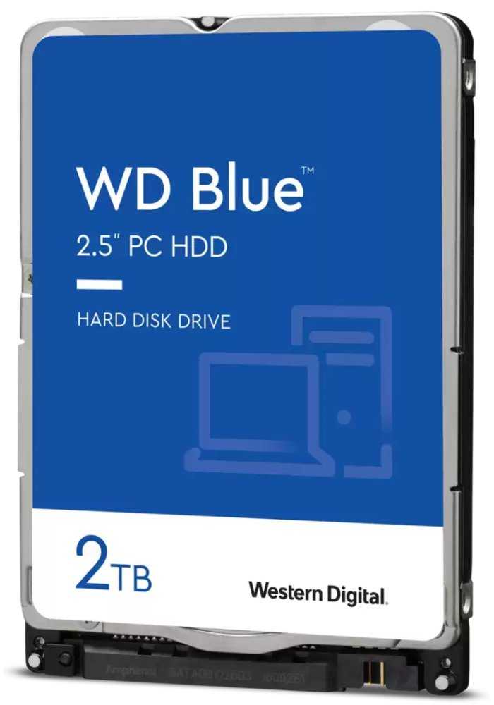 WD BLUE 2TB / WD20SPZX / SATA 6Gb/s / Interní 2,5" / 5400rpm / 128MB